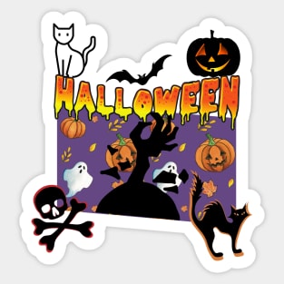 SCARY HALLOWEEN - CATS Sticker